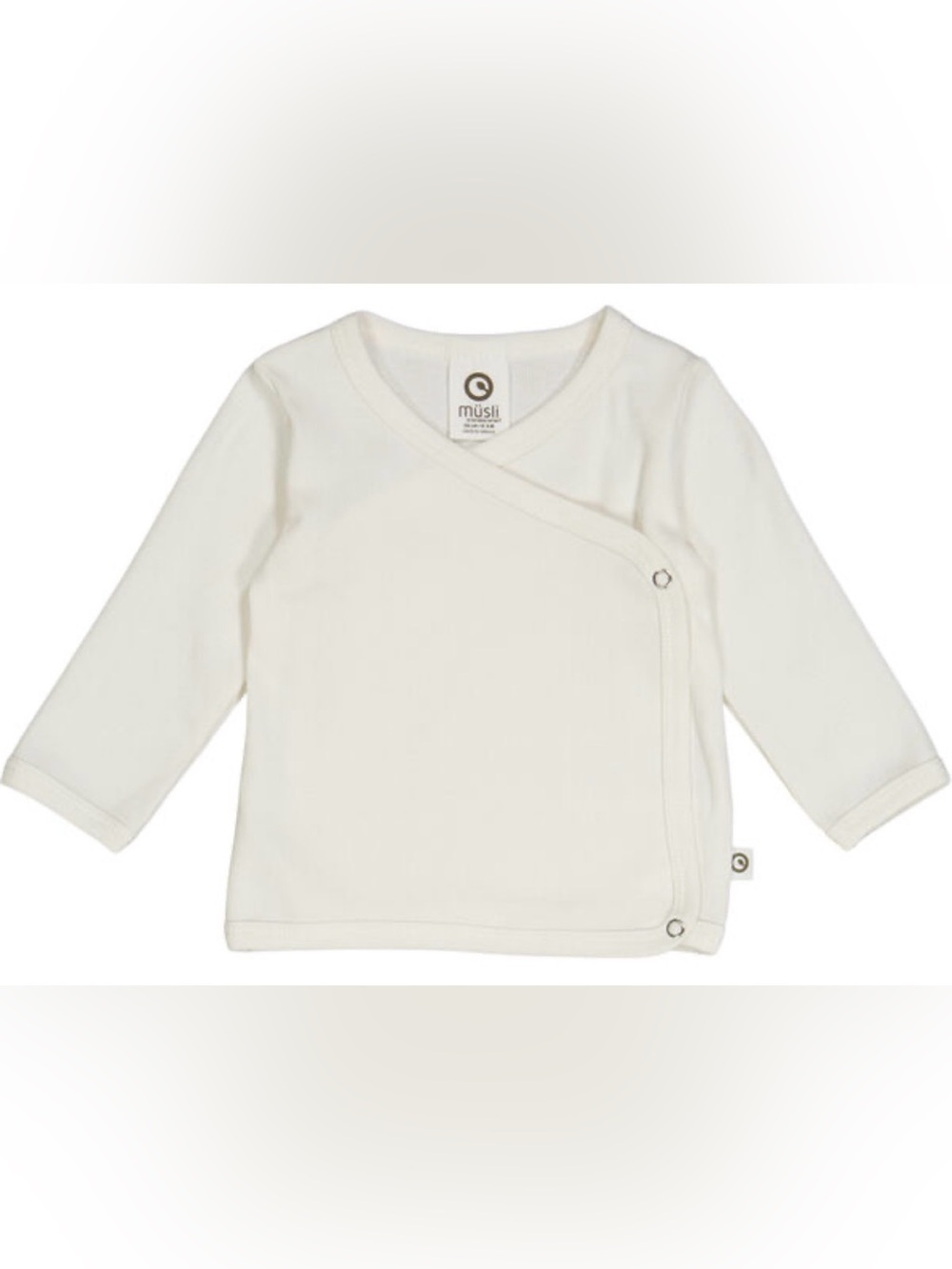 NWT Musli Organic Cotton Cream Wrap-Front Baby Top